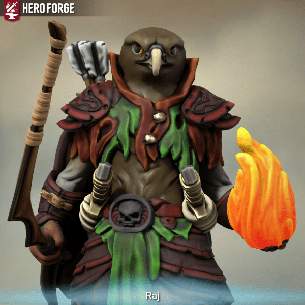 Character art based off the new D&D playtest race of an Ardling